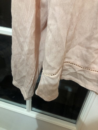 LADIES STUNNING PEACH LACE TOP Mizumi New Sz M - Picture 4 of 7