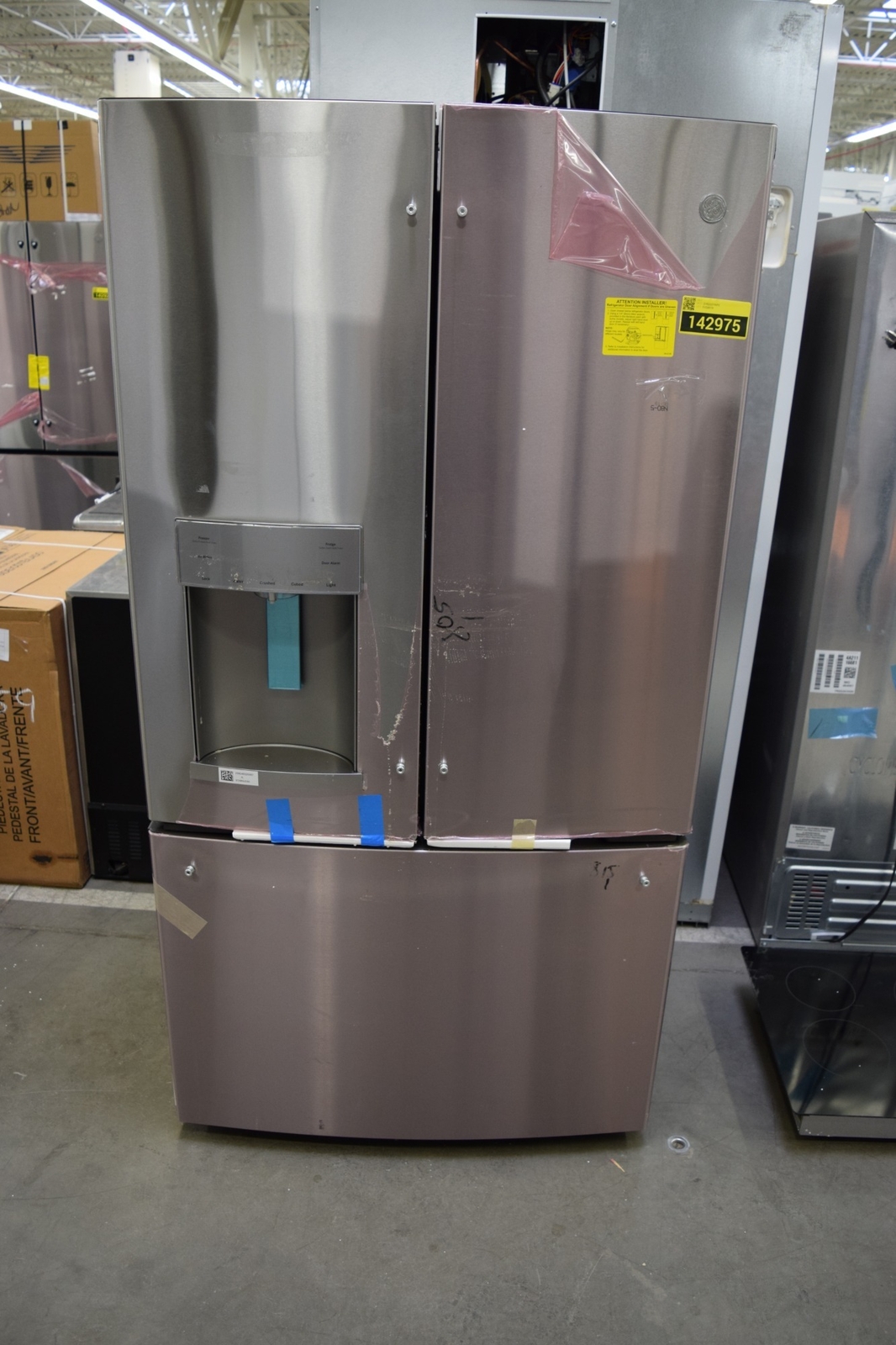 GE GYE22GYNFS 36" Stainless CD French Door Refrigerator NOB 142975 eBay