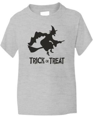 Hexe Halloween Kostüm Trick or Treat Mädchen Jungen T-Shirt Alter 1-13