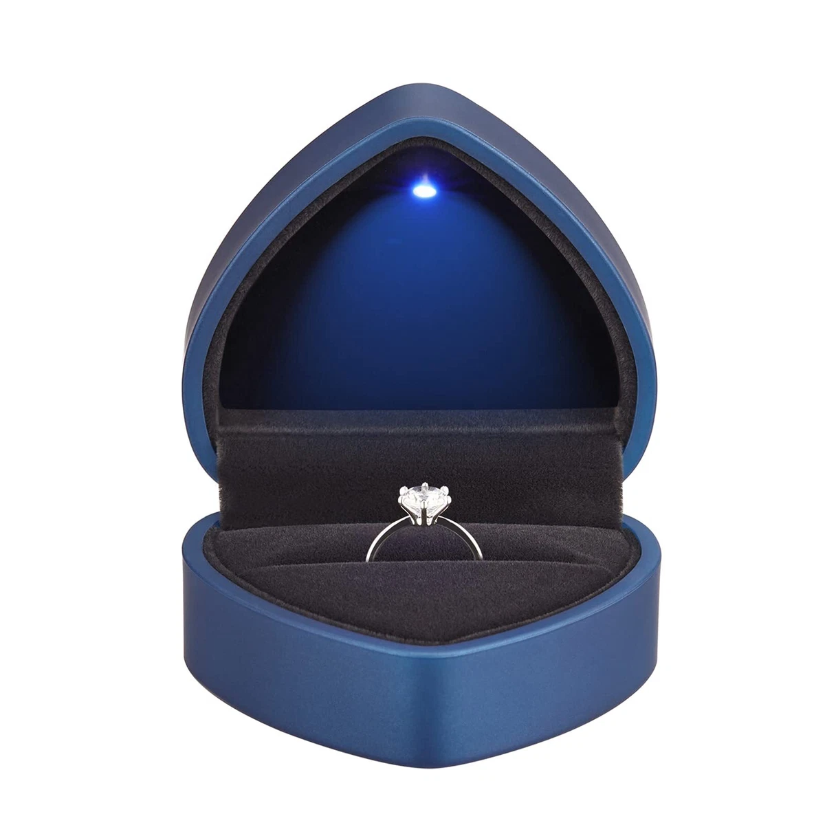 Double ring box for wedding ceremony, rotating diamond shape ring bearer box  - Shop Woodstorming Storage - Pinkoi