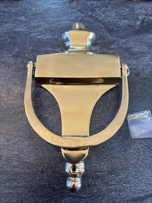 Vintage Solid Brass Doorknocker Engravable ? #T