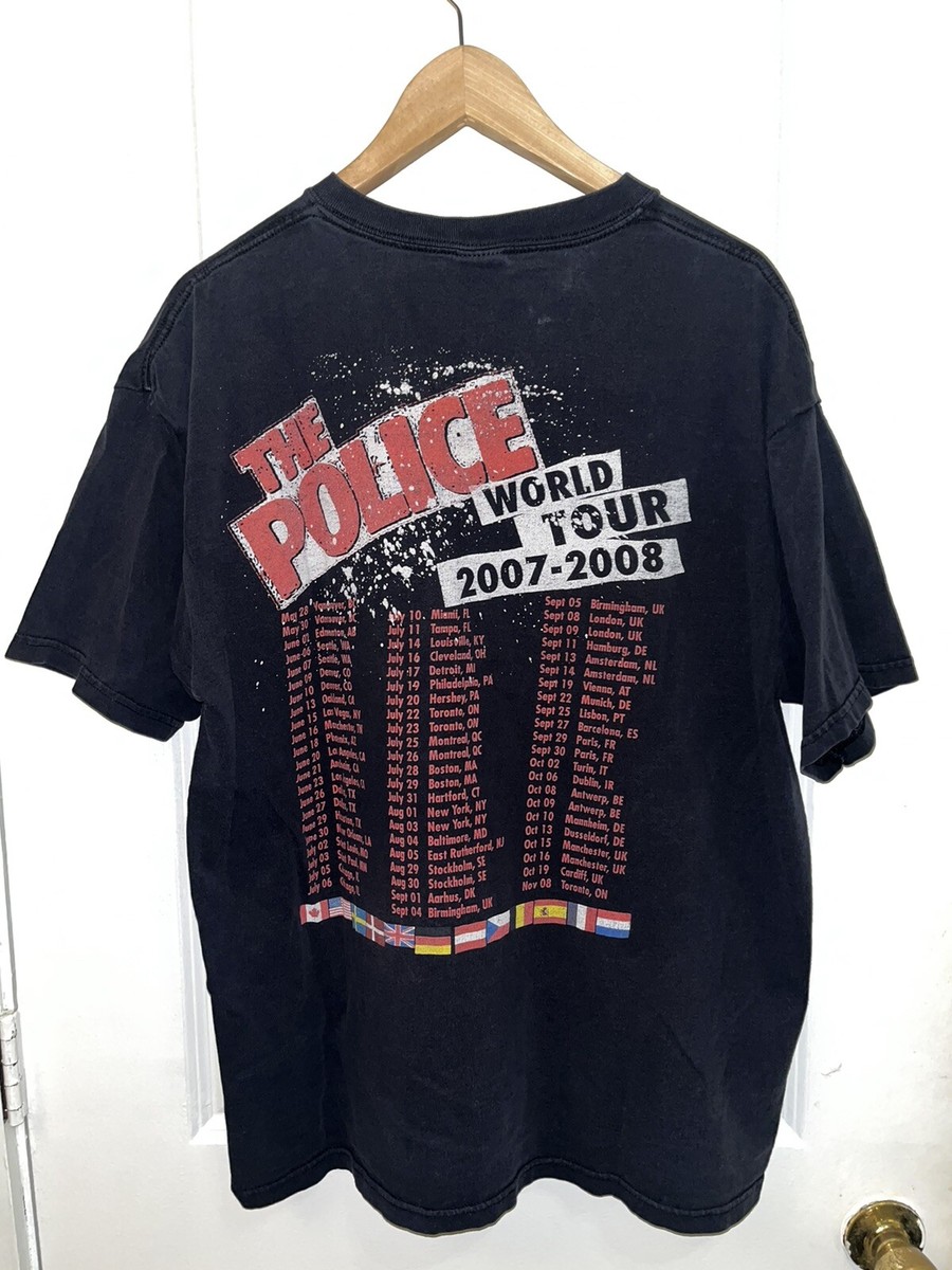 Vintage The Police 2007-2008 World Tour Band T-Shirt Men's Size XL