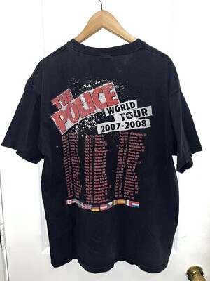 Vintage The Police 2007-2008 World Tour Band T-Shirt Men's Size XL