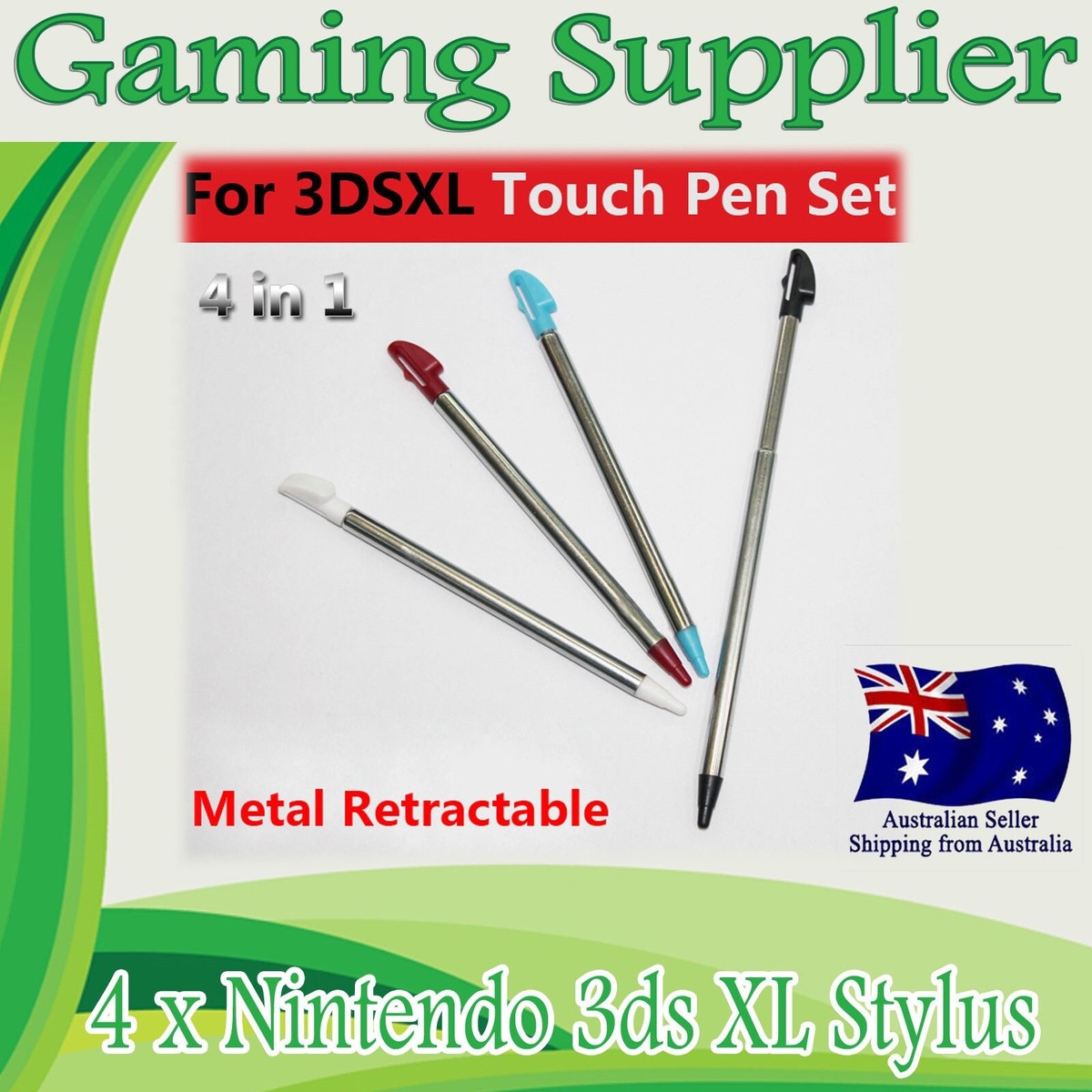 X Nintendo 3DS XL Retractable Colorful Tip Stylus Touch Screen