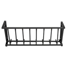 Heavy Duty Steel Feeder Wall Mount Goat Rack Multi Sided Livestock Black Indoor