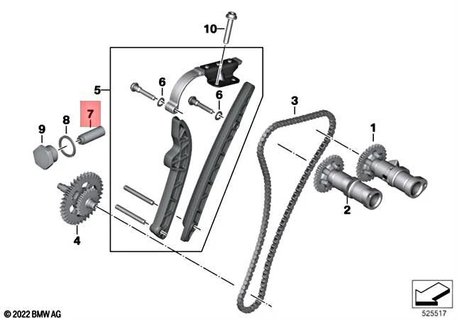 Genuine BMW K02 K03 K18 K19 0132 0134 0C15 0C14 Chain Tensioner 