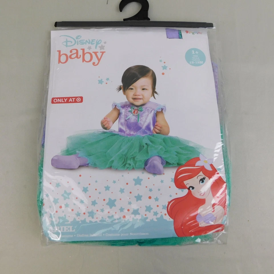 Disney Bebé Sirenita Infantil Ariel Tutú Vestido Disfraz - 12-18 Meses #1021 Foto 2 de 4