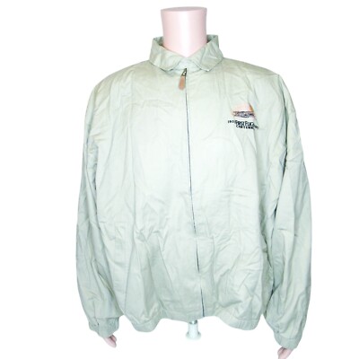 First Flight Centennial Mens Jacket XL Beige Zip Up Nylon 1903-2003 Vintage
