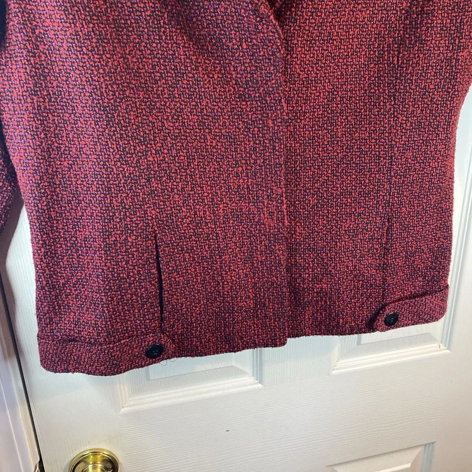 Blazer VINTAGE Norton McNaughton Mujer 12 Bouncle Tweed Elegante Negocios Informal Foto 3 de 4