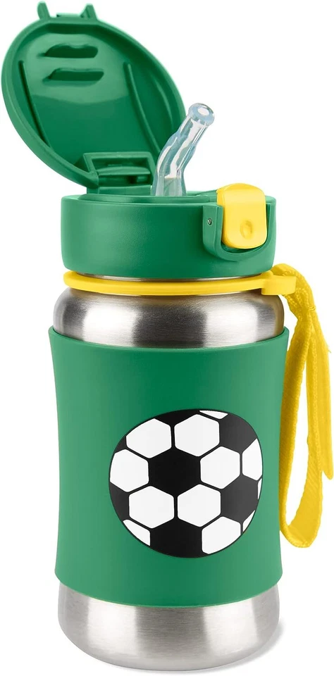 Снова в школу ребенка ясельного возраста Sippy чашка с соломой из нержавеющей стали соломенная бутылка футбол - Изображение 2 из 2