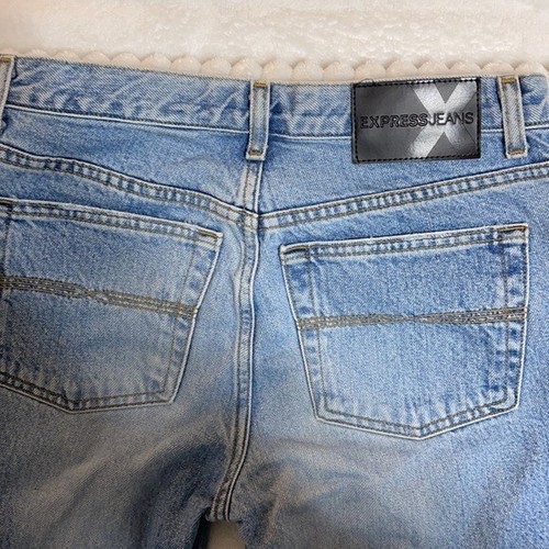 Sale! EXPRESS JEANS-LOW RISE FLARE BLUE DENIM SIZE 7/8 S GREAT GIFT! - Picture 4 of 8
