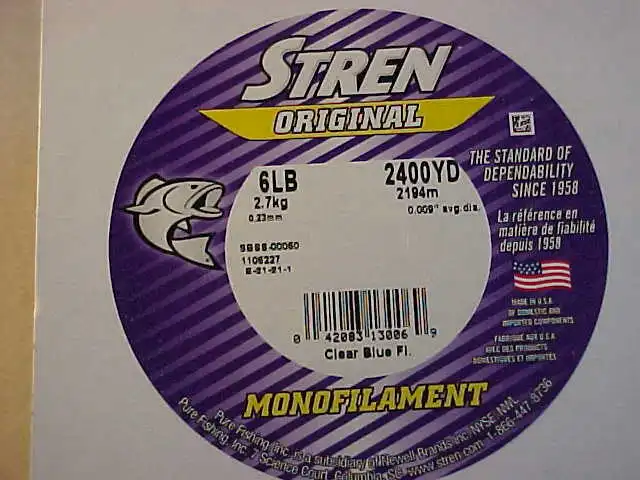 Stren Original Monofilament Fishing Line - Clear/Blue Fluorescent - 6 lb. Test