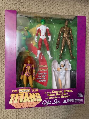 DC Direct Teen Titans 5 figure box set Raven Starfire Cyborg Beast Boy