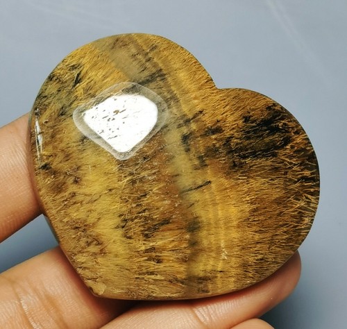 Natural Beautiful Golden Hair Rutilated Quartz Crystal Sphere Heart Specimen - Picture 2 of 10