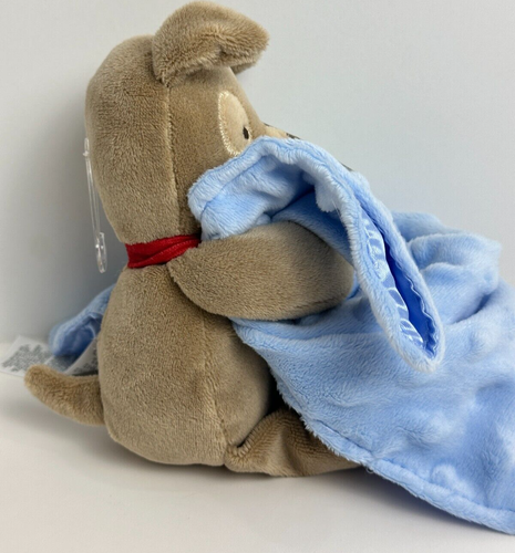 NWT Carters Child Of Mine I Love Mommy Plush Puppy Dog Blue Security Blanket - Picture 6 of 9