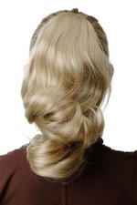 WIG ME UP Haarteil Zopf Pferdeschwanz wellig voluminös Hellblond 30 cm SA04-202