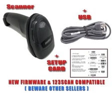 Motorola Symbol Zebra DS2208 1D 2D Barcode Scanner Black Grey + NEW USB