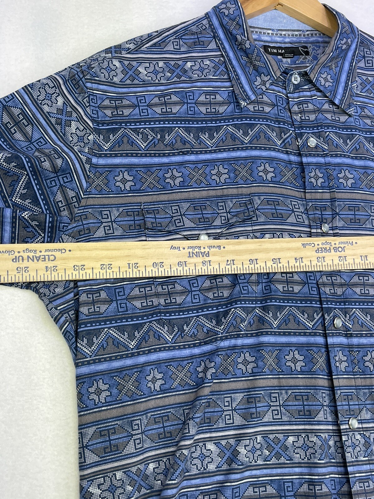 Tin Haul Men's Western Shirt Long Sleeve Pearl Snap B… Gem