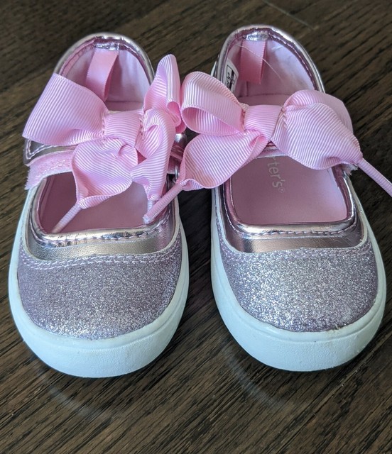 carter's glitter mary jane shoes