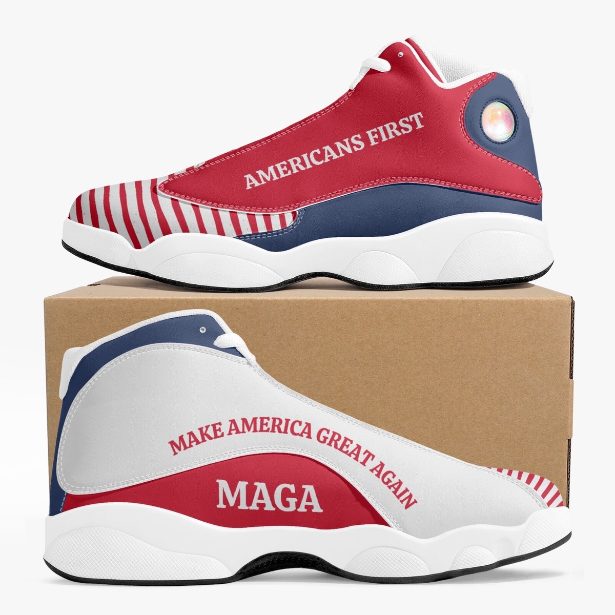 【JORDAN】トランプ Trump 2024 MAGA A J 13 High Top Sneakers America President