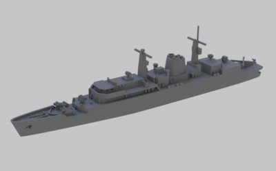 1/700 HMS Broadsword - Type 22 Royal Navy Frigate - 3d printed model