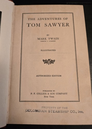 Antique Mark Twain Book Set Lot of (6) 1917- 1928 Authorized Editions Collier - Imagen 12 de 13