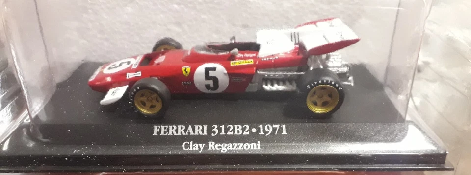 Die cast 1/43 F1 Ferrari 312 B2 1971 C. Regazzoni by Atlas nuovo scatola aperta - Immagine 3 di 4