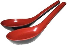 2 Pack Chinese Black Red Wonton Soba Rice Ramen Noodle Soup Spoon 2384x2