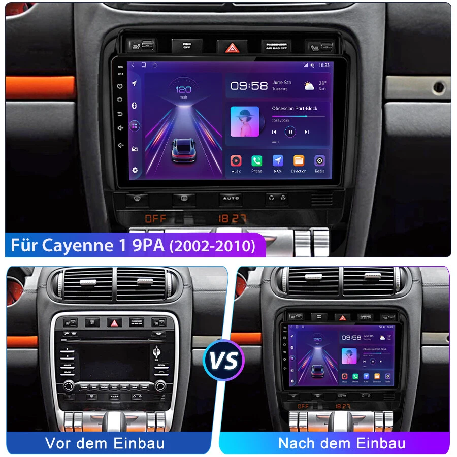FOR PORSCHE CAYENNE 2002-2010 ANDROID 13 64GB CAR GPS RADIO STEREO APPLE CARPLAY - Bild 2 von 4