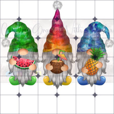 Sublimation Print Summer Gnomes Ready to Press Heat Transfer