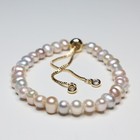bracelet pl or jaune 14ct perles de culture perle d'eau douce naturelle 2041