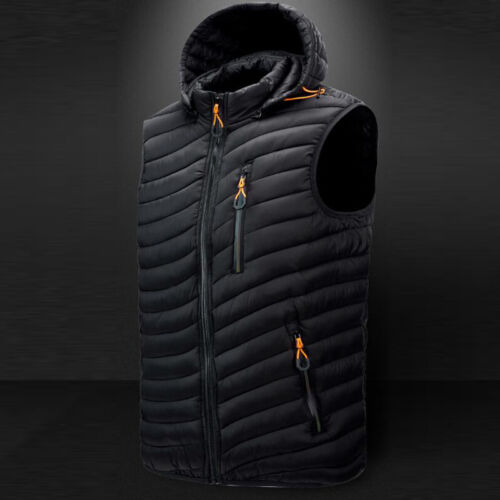 Mens Winter Hooded Padded Warm Vest Waistcoat Windproof Sleeveless Tops M-6XL - Picture 5 of 16