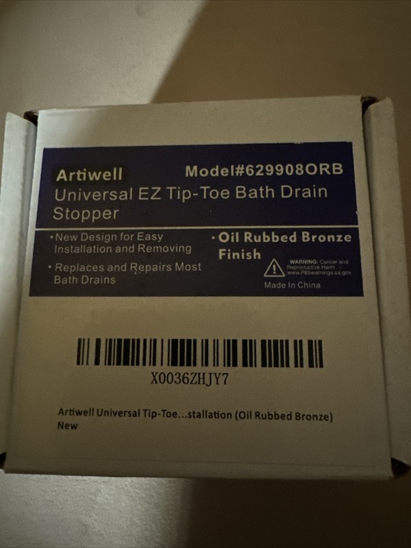 Universal Tip Toe Bath Drain Stopper and Cover Replaces Lift and Turn for Tub