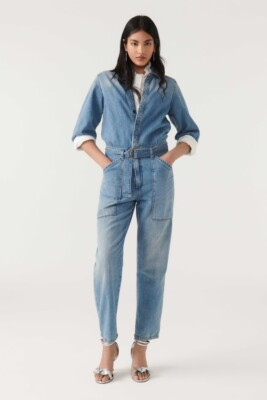 ba&sh Frida Jumpsuit Women Denim Blue Size M