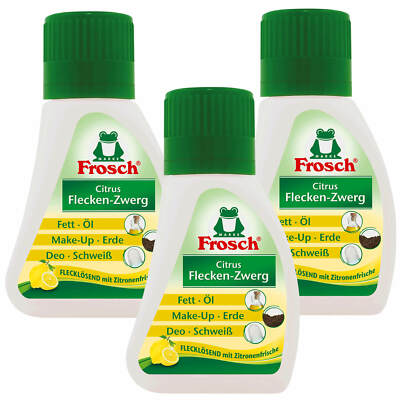 3X 75Ml Frosch Citrus Stain Dwarf Stain Remover With Lemon Freshness For Fat Deo