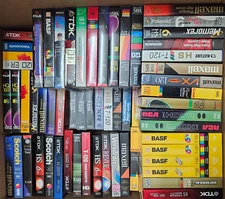 Lot Of 10 Various VHS T-120 6 Hour VCR Blank Video Tapes New Old Stock Sealed