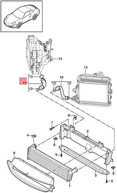 Genuine PORSCHE Coolant Hose Feed 99710663804 | eBay 