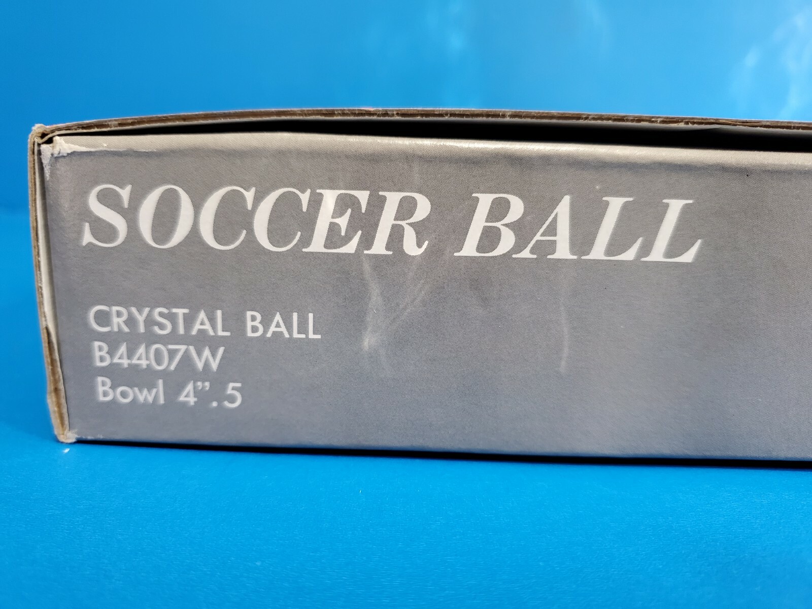 SOGA Contemporary Glass Collection Crystal Soccer Ball Bowls MADE IN