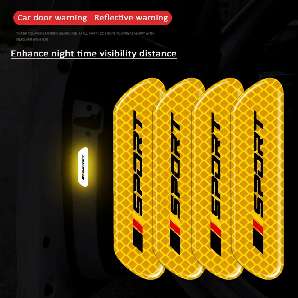 4x Advertencia Reflectante Universal Puerta Coche Abierta Para Audi BMW Mercedes Benz Foto 4 de 4