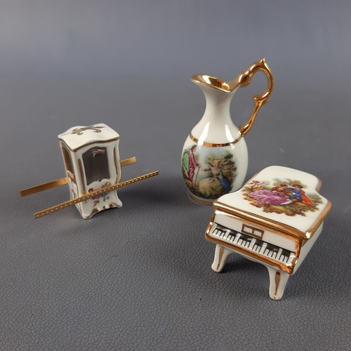 Lot Ornament Mini Porcelain Limoges France Figurines Decorative Vintage - Picture 5 of 14