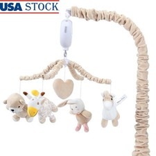 Calming Crib Mobile W/ 12 Lullabies Detachable Plush Animals Baby Nursery Toy US