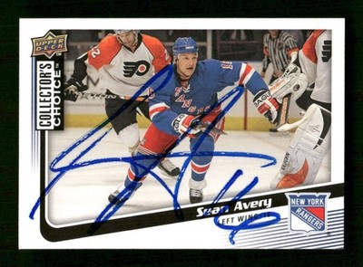 2009-10 UD Collector's Choice 121 Sean Avery signed auto autograph
