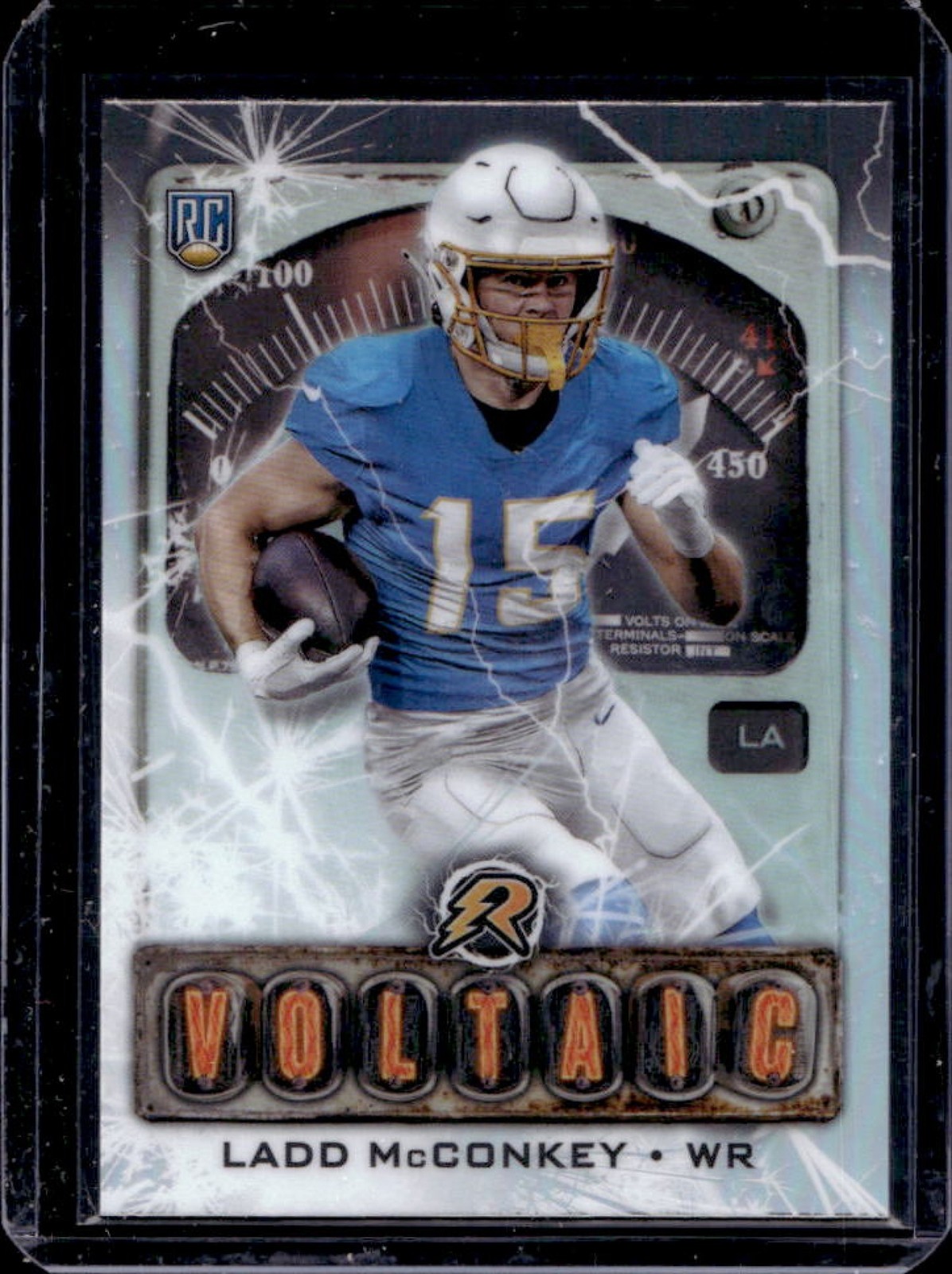 2024 Topps Resurgence Ladd McConkey Voltaic RC Refractor Rookie #V-12 Chargers