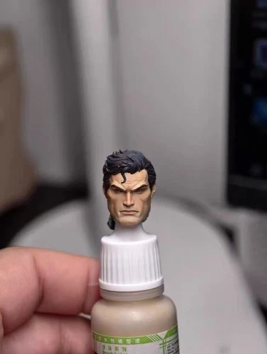 Painted 1/12 Hush Superman Head Sculpt Fit Mafex Action Figure