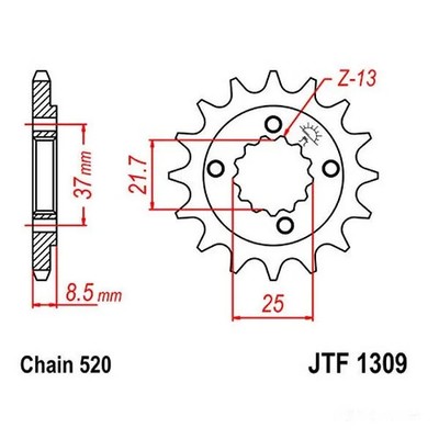Ritzel Teilung 520 Zähne 15, JTF1309-15