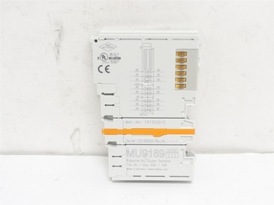 252413 New-No Box; Beckhoff MU9189 Ethercat Distribution Block; 10A; 60V