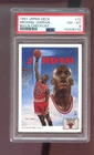 1991-92 Upper Deck #75 Michael Jordan PSA 8 Graded Card NBA Bulls Checklist 1992