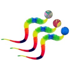 3 Cat Bouncy Ball 3pcs Interactive Colorful Toys For Indoor Cats Perfect
