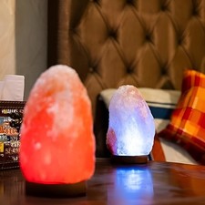 Himalayan Salt Lamp Crystal Rock Lamp Home Decor Air Purifier Multi Color