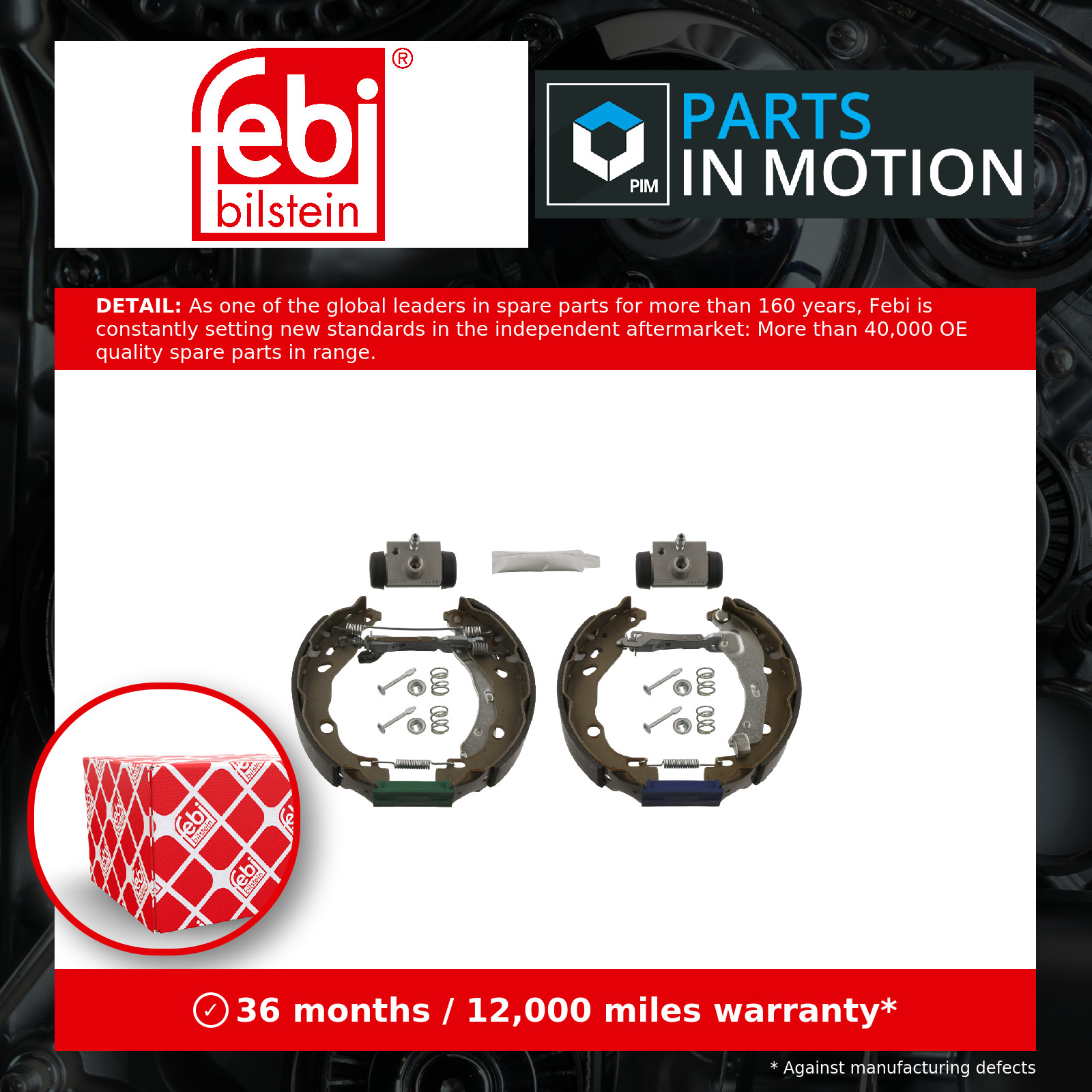Brake Shoes Set 37239 Febi 7701206430 7701207179 Genuine Top Quality Guaranteed